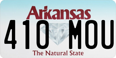 AR license plate 410MOU