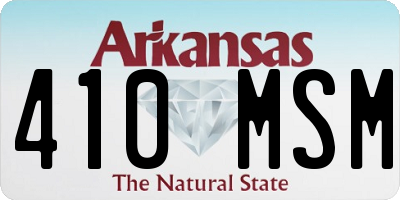 AR license plate 410MSM