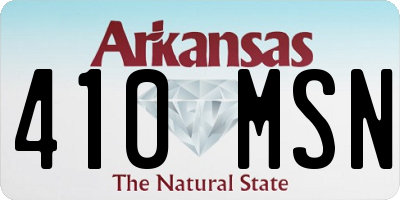 AR license plate 410MSN