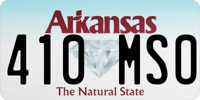 AR license plate 410MSO