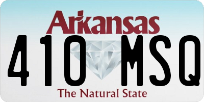 AR license plate 410MSQ