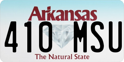 AR license plate 410MSU