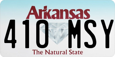 AR license plate 410MSY