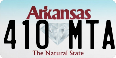 AR license plate 410MTA