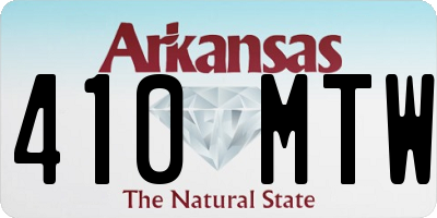 AR license plate 410MTW