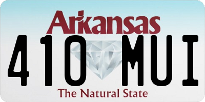 AR license plate 410MUI