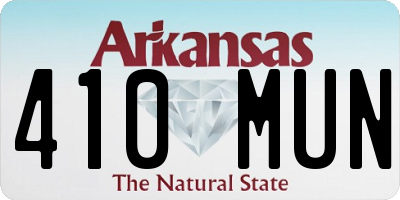 AR license plate 410MUN