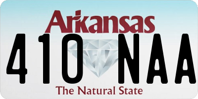 AR license plate 410NAA
