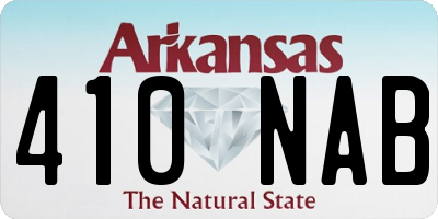 AR license plate 410NAB