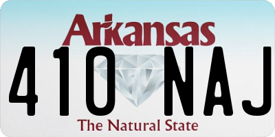 AR license plate 410NAJ