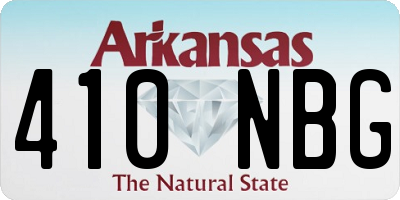 AR license plate 410NBG