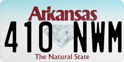 AR license plate 410NWM