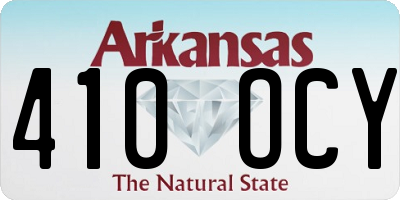 AR license plate 410OCY