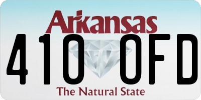 AR license plate 410OFD