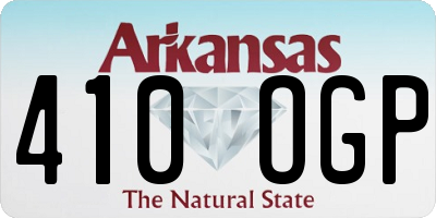 AR license plate 410OGP