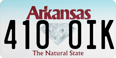 AR license plate 410OIK