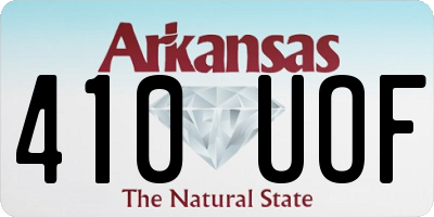 AR license plate 410UOF