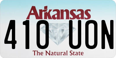 AR license plate 410UON