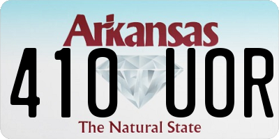 AR license plate 410UOR