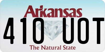 AR license plate 410UOT