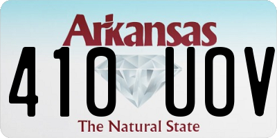 AR license plate 410UOV
