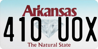 AR license plate 410UOX