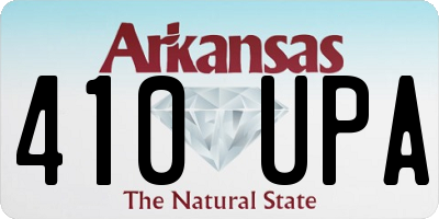 AR license plate 410UPA