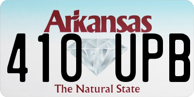 AR license plate 410UPB