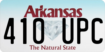 AR license plate 410UPC