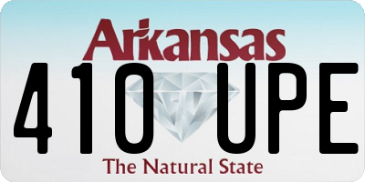 AR license plate 410UPE