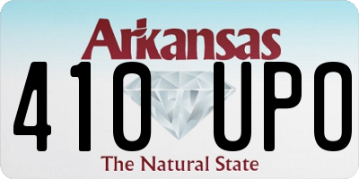 AR license plate 410UPO