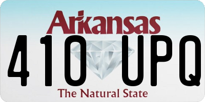 AR license plate 410UPQ