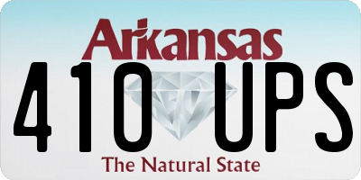 AR license plate 410UPS
