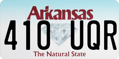 AR license plate 410UQR