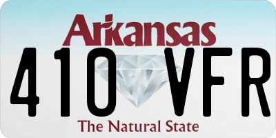 AR license plate 410VFR