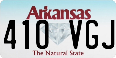 AR license plate 410VGJ