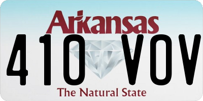 AR license plate 410VOV