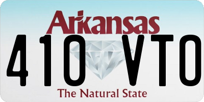 AR license plate 410VTO