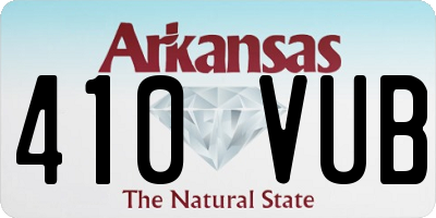 AR license plate 410VUB