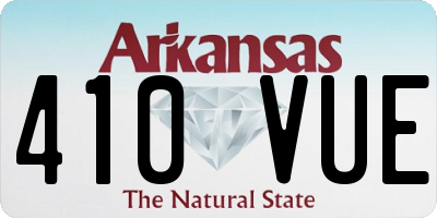 AR license plate 410VUE