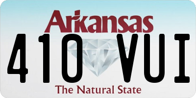 AR license plate 410VUI