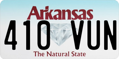 AR license plate 410VUN