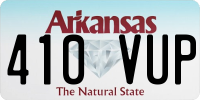 AR license plate 410VUP