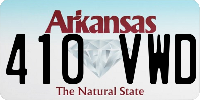 AR license plate 410VWD