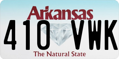 AR license plate 410VWK