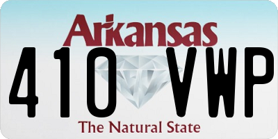 AR license plate 410VWP