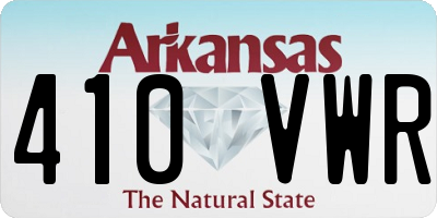 AR license plate 410VWR