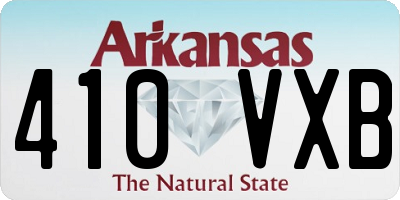 AR license plate 410VXB