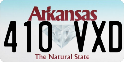 AR license plate 410VXD