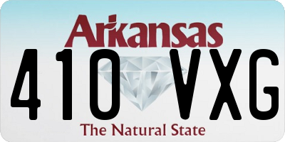 AR license plate 410VXG